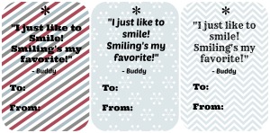 Gift Tags for an Elf Gift Basket